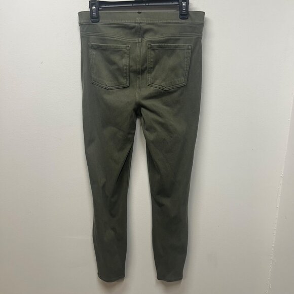 Spanx Olive Green High-Waisted Skinny Pants With Pockets Large Stretch Fabric - Picture 4 of 10